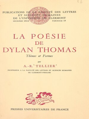 cover image of La poésie de Dylan Thomas